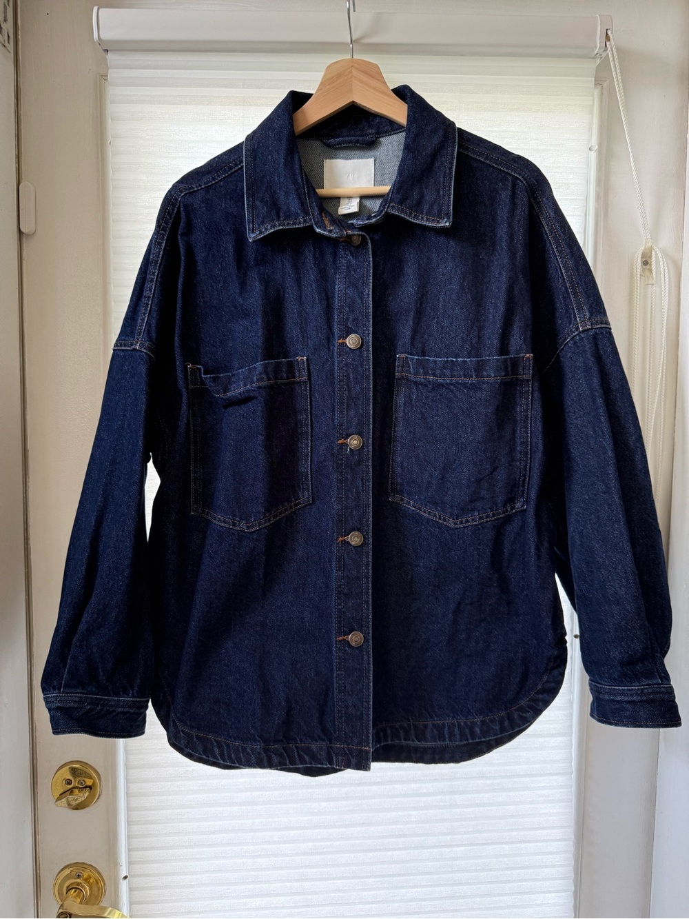 Dark Indigo Denim Jacket with Front Pockets